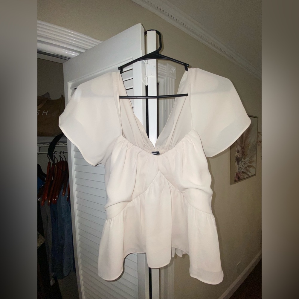 Cream blouse from express with tags! size medium